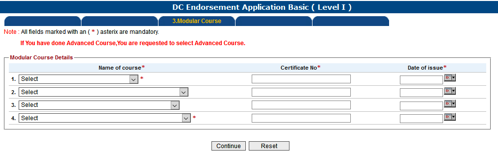 Step by Step Procedure to get Online DC Endorsement from MMD India DC endorsment 7